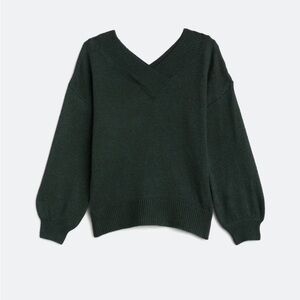 V-Neck Dark Green Sweater